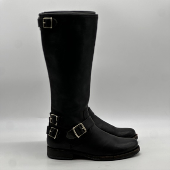 Frye Veronica Back Zip Tall Moto Boots. Size 8